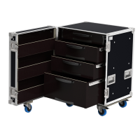 Storage flight cases with Drawers on slides