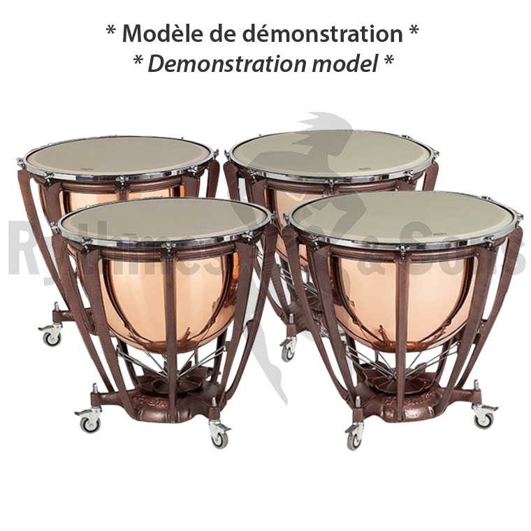 Jeu de 4 timbales PREMIER Elite Ø25&amp;quot;+28&amp;quot;+30&amp;quot;+32&amp;quot;fût Cuivre lisse ...