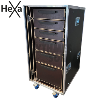 Flight-case - Rangement OPENTOP® 17UT avec 6 tiroirs-1