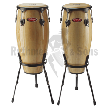 Percussions - Paire de congas Ø10'+11' STAGG, paniers sép-1