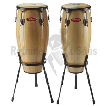 Percussions - Paire de congas Ø10'+11' STAGG, paniers sép-1