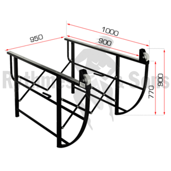 Flight-case - EASY DESK pour table de mixage L95 x P90 cm-1