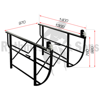 Flight-case - EASY DESK pour table de mixage L97 x P130 c-1