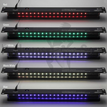 Flight-case - Racklite 19' 1U à LED multicolores-5