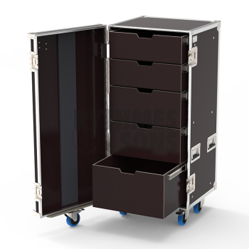Flight-case rangement Classique 19UT avec 5 tiroirs-1