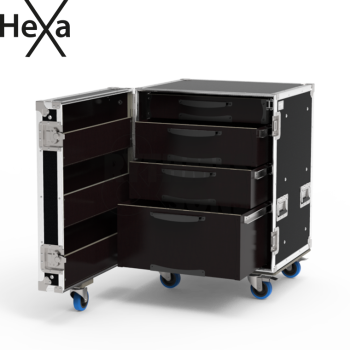 Flight-case - Rangement Classique 13UT avec 4 tiroirs-1
