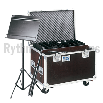 Flight case 20 pupitres « Orchestra » double rebord-1