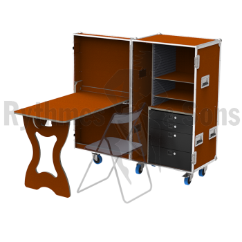 Flight-case - Bureau de régie caramel - billeterie-1