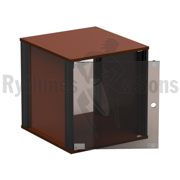 Flight-case - Baie 19' Caramel 12U+porte-1