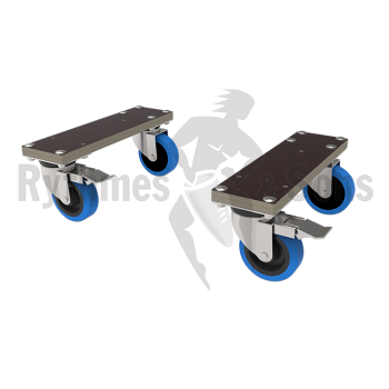 Jeu de 2 platines à roulettes pour flight-case M32 - MIDA-1