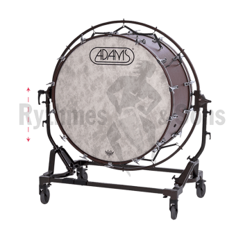 Grosse caisse classique ADAMS 2BDIIF40 40x18 (101x46cm) sur stand avec  cercle de suspension avec peau Synthétique - Grosses caisses - Instruments  de percussion