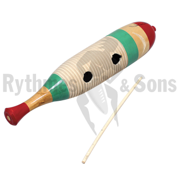Percussions - Guiro bois vernis + grattoir 40 cm-1