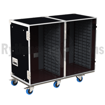 Flight-case - Rack à bacs OpenRoad® double 1100x600xH800 -1