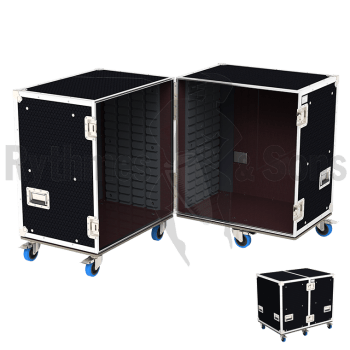 Flight-case - Rack à bacs double 
1100x800xH800-4