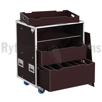 Rack à bacs OpenRoad® 800x600xH800 + tiroirs + étagères amovibles