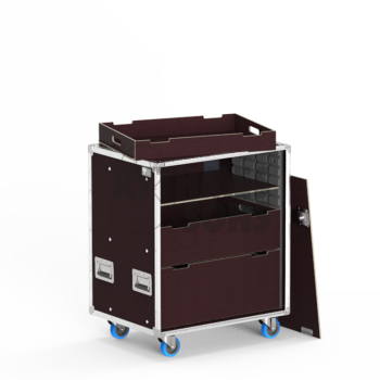 800x600xH800 Flight-case OpenRoad® avec bacs et etagère a-4