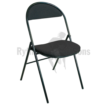 Mobilier d'orchestre - Chaise pliante en tissu noir-1