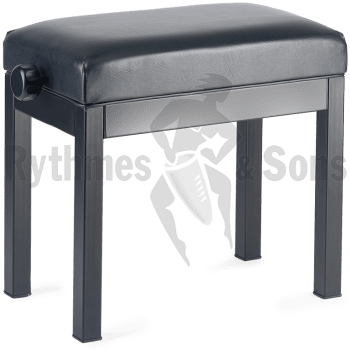 Mobilier d'orchestre - Banquette avec coussin skai noir-1