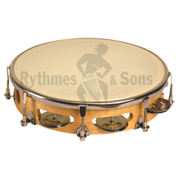Percussions - Tambourin Ø10'/26 cmcm,  1 rangée cymbalett-1