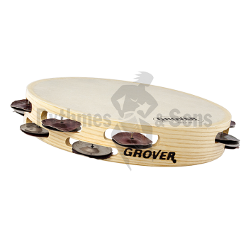 Percussions - Tambourin GROVER Ø10'/26cm Argent Hybride-1