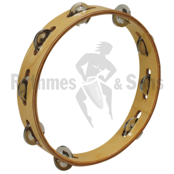 Percussions - Tambourin Ø10'/26cm , 1 rangée cymbalettes-1