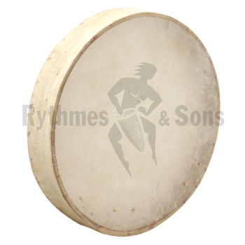 Percussions - Tambour sur cadre peau cousue Ø41-1