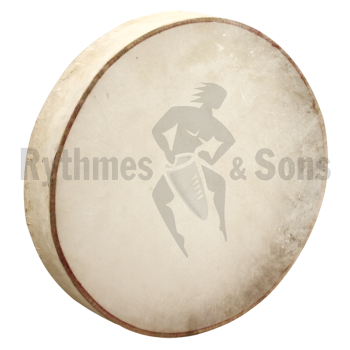 Percussions - Tambour sur cadre peau cousue Ø52-1