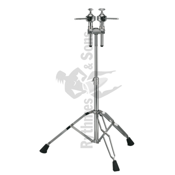 Percussions - Stand double embase pour 2 toms de concert -1