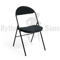 RYTHMES & SONS LILA® I Chaise pliante tissu noir