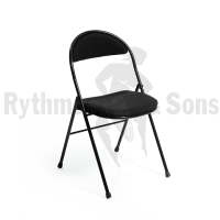 RYTHMES & SONS PREMIUM Chaise pliante tissu noir