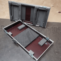 990x490xH180 Valise rangement en bois avec capitonnage