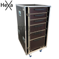 Flight-case - Rangement OPENTOP® 17UT avec 6 tiroirs-2