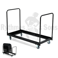RYTHMES & SONS Chariot de transport pour 20 chaises pliantes LILA® I & II