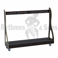 RYTHMES & SONS Chariot ratelier noir pour 4 contrebasses ou 6 violoncelles