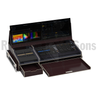 ETC Ion Xe20 + Fader Wing + 2 displays 24' Flight case for lighting console + 2 24' displays