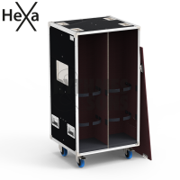 Flight-⁠case OPENROAD® pour 4 projecteurs de découpes Source Four LED 3 ZOOM 15/30 ETC