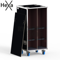 Flight-⁠case OPENROAD® pour 4 projecteurs de découpes Source Four LED 2 LUSTR+Zoom, Source Four LED 3  LUSTR+Zoom ETC