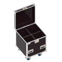 Classic flight case 600x600xH600 for 4 (2x2) spotlights