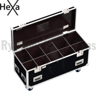 HEXA Classic flight case 1200x500xH500 for 10 (5x2) spotlights