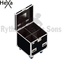 Flight-case Classique HEXA 600x600xH600 pour 4 (2x2) projecteurs