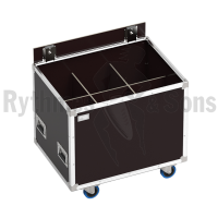 OpenRoad® flight case 800x600xh600 for 6 (3x2) spotlights