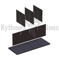 Flight-case - Kit 4x2 compartiments bois pour malles 1450-2