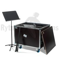 <strong>RYTHMES & SONS</strong> OpenRoad<sup>®</sup> Storage Flight case for 20 MANHASSET<sup>®</sup> Voyager #52  Music Stands + VICENZO<sup>®</sup> Conductor Music Stand