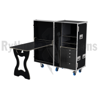 Flight case bureau mobile noir