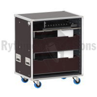 Trays rack for 10 conference units MXCW640 SHURE + Microphones + Access Point Receiver + Battery