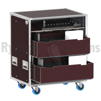 Flight-case - Rack à bacs pour 10 postes de conférence MX-3