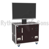 OpenRoad® Flight case with electric lift for display from 40' to 50' + loudspeakers