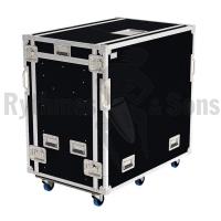 Flight-case - Rack 2x16U avec plateau et supports écrans -1