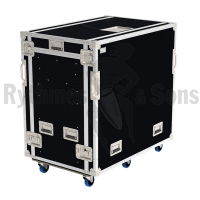 Flight-case - Rack 2x16U avec plateau et supports écrans -1