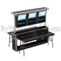 Telemetry flight case 6 seats and 12 monitors